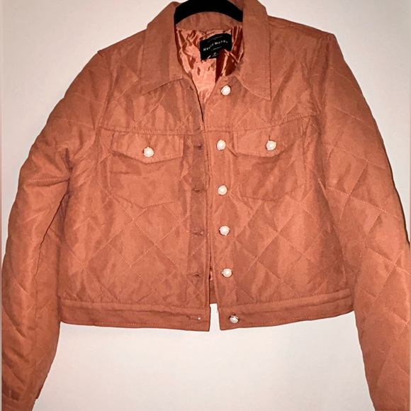 🟤Quilted soft Pearl button jacket⚪️ - Picture 1 of 6